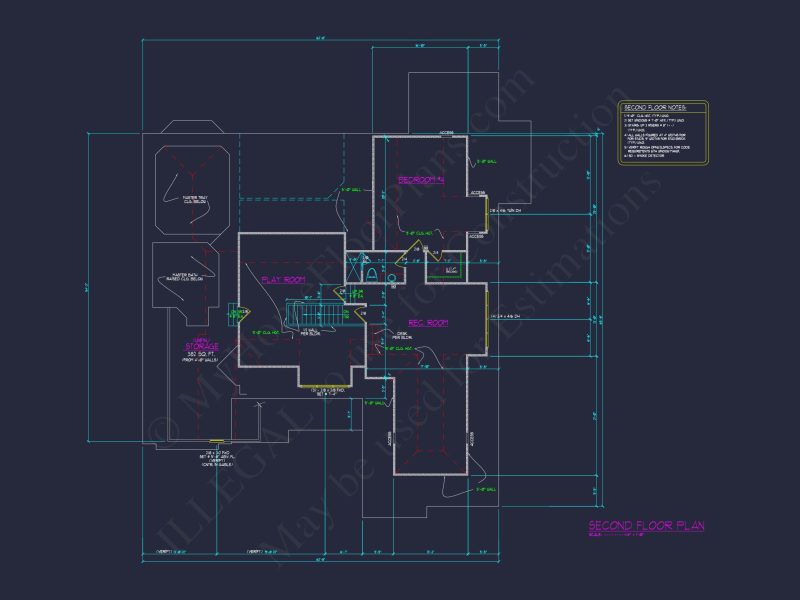 Custom house Floor Plan: 2-Story, 4 Bedroom, CAD Designs