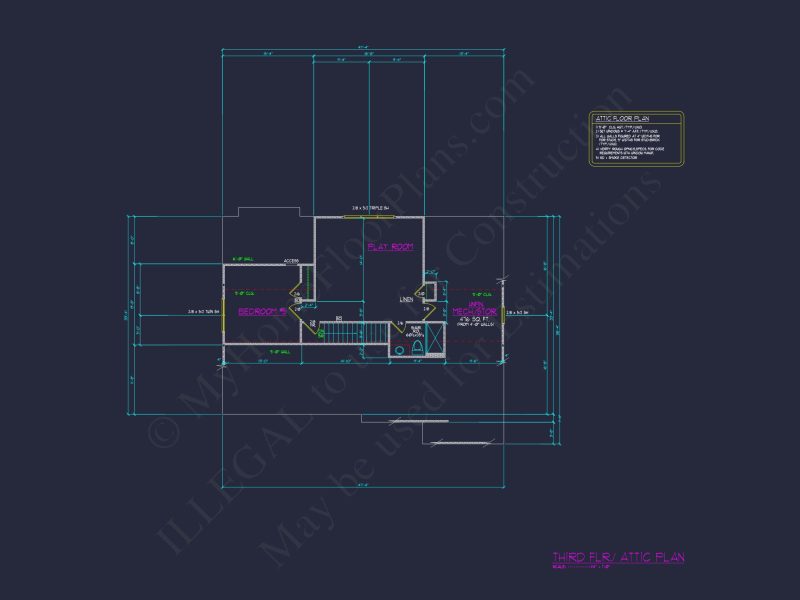 Custom house Floor Plan Blueprint with 3 Floors and 5 Bedrooms