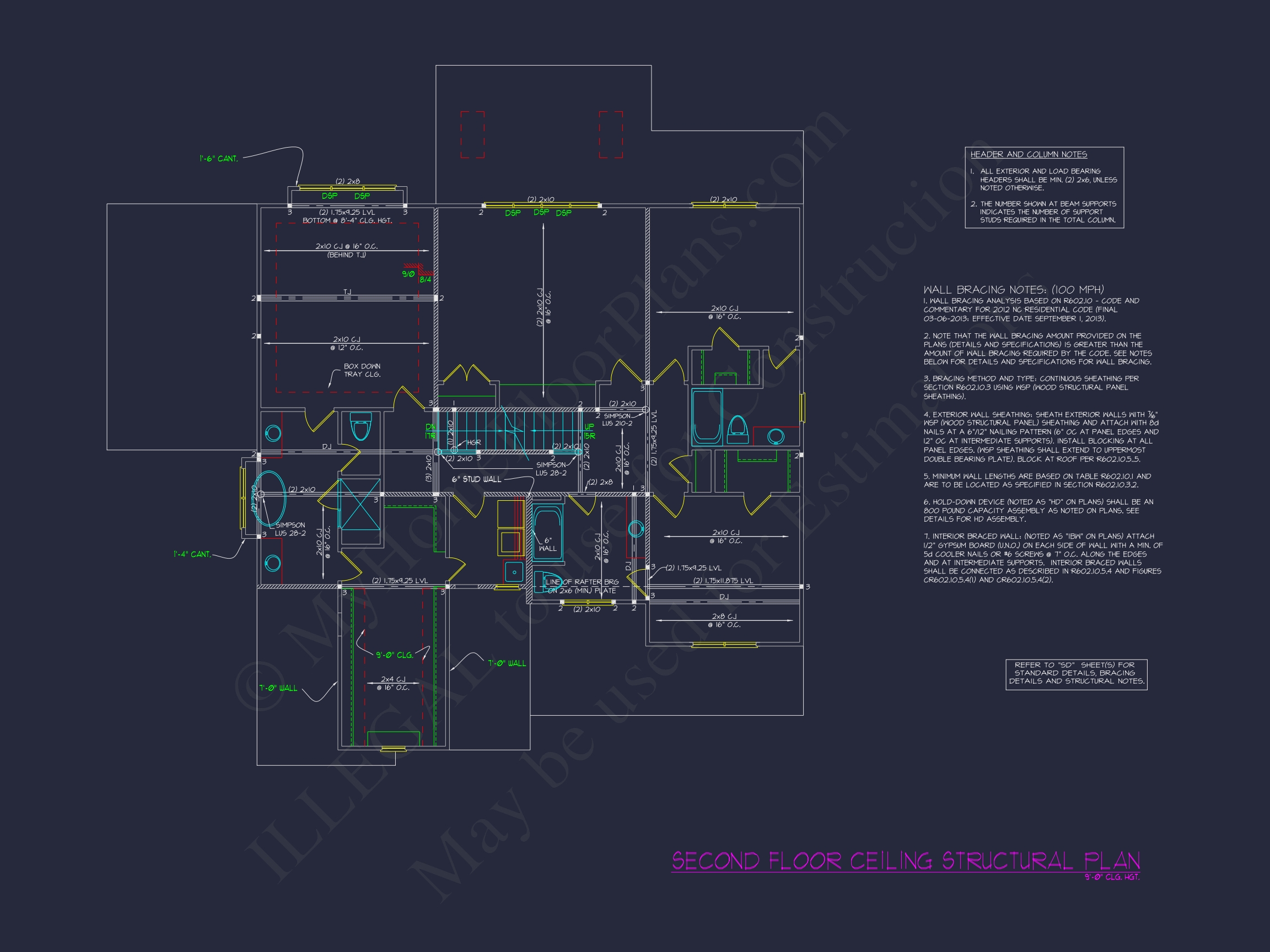 Custom Home Floor Plan Blueprint with 3 Floors and 5 Bedrooms