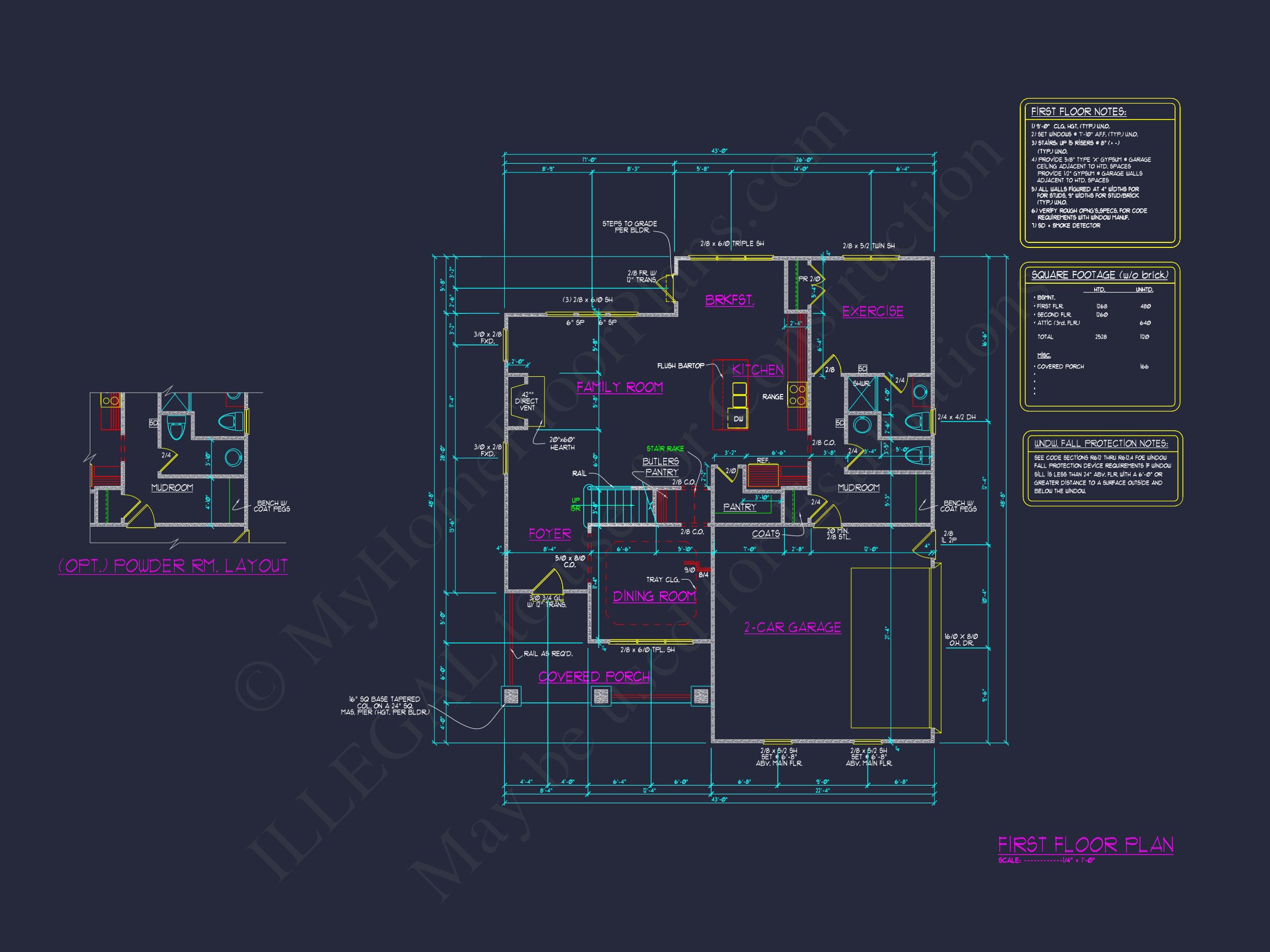 Custom house Floor Plan with 4 Beds,2.5 Stories & Garage