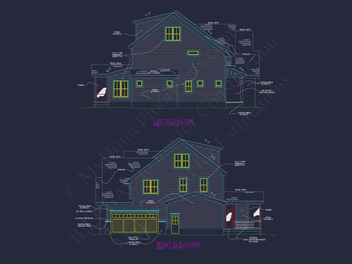 Custom house Floor Plan with Blueprint & CAD Designs