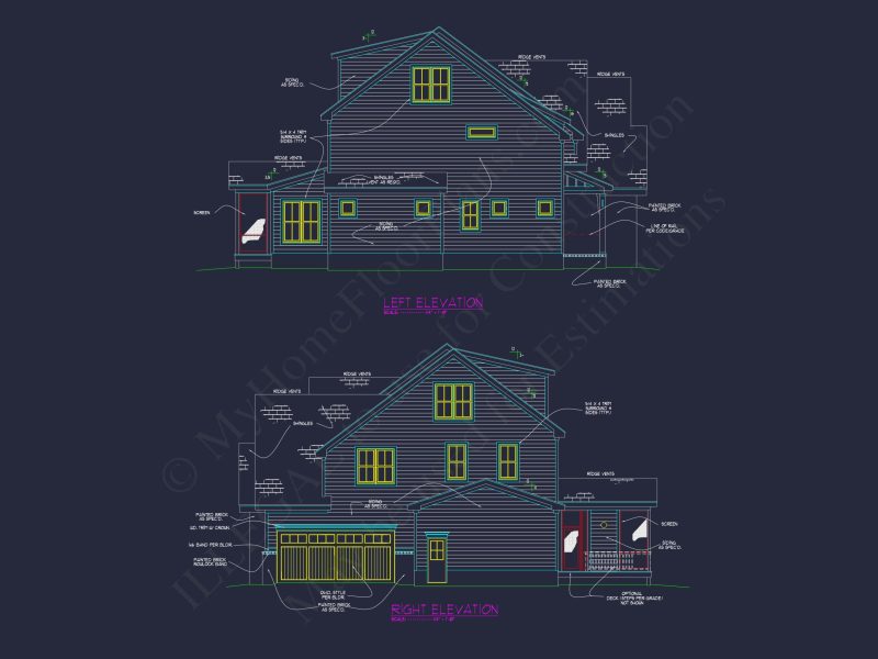 Custom house Floor Plan with Blueprint & CAD Designs