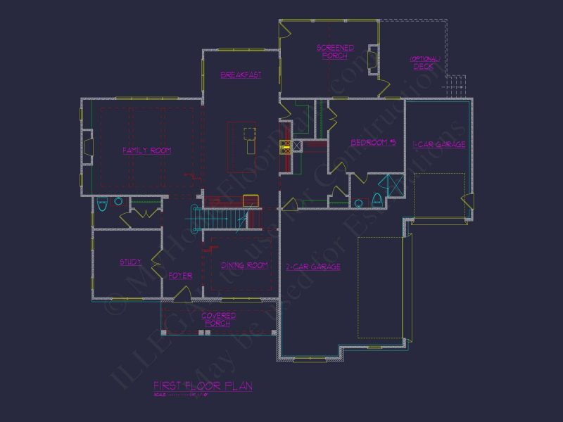 Custom house Floor Plan with Blueprint & CAD Designs