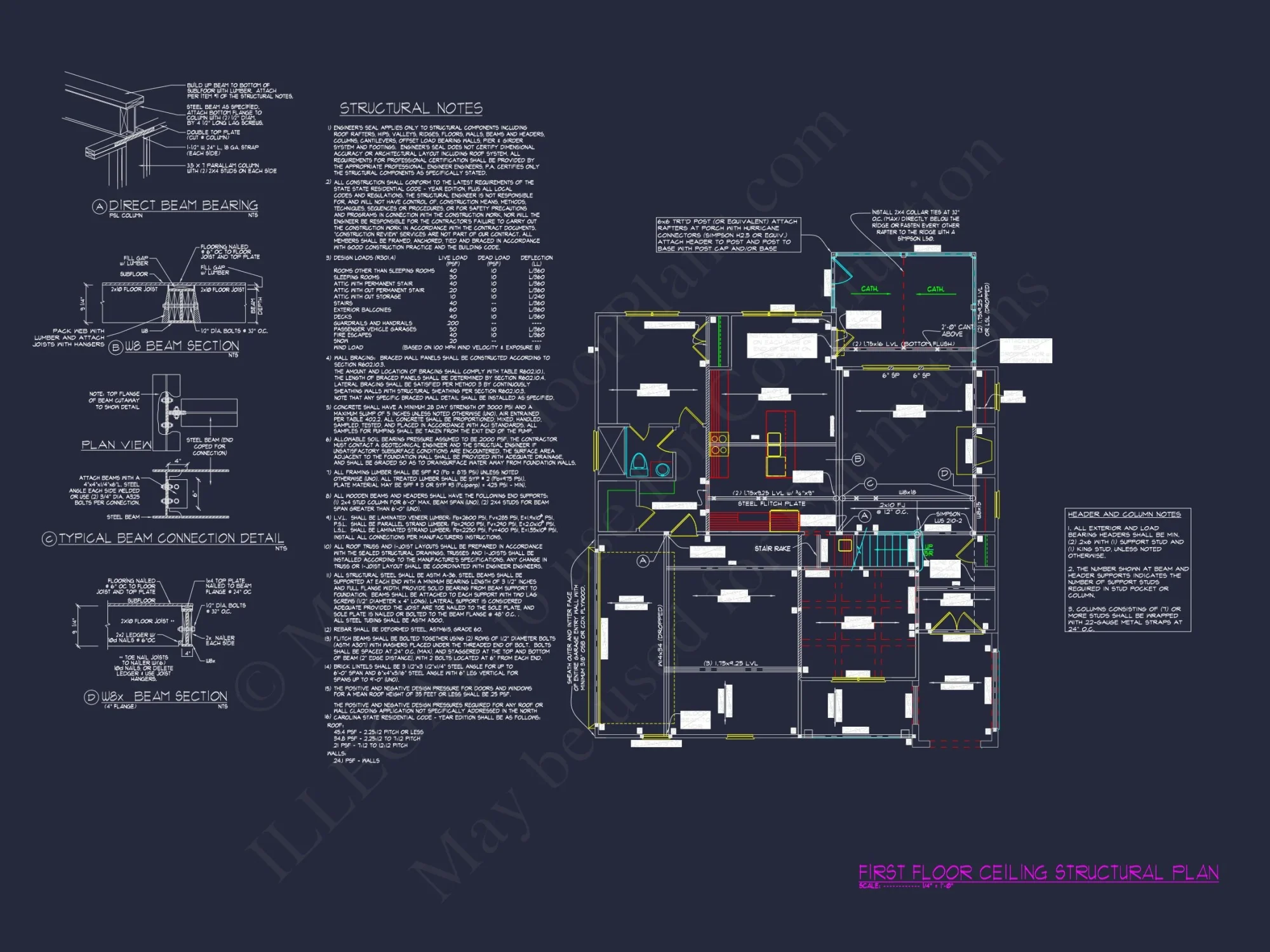 Custom house Floor Plan with CAD Blueprints and Craftsman Design