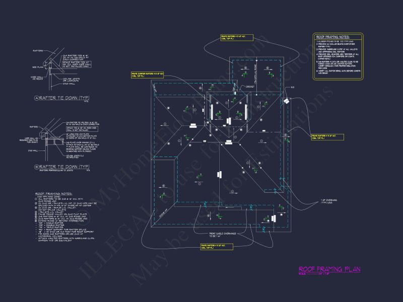 Custom house Floor Plan with CAD Blueprints and Craftsman Design