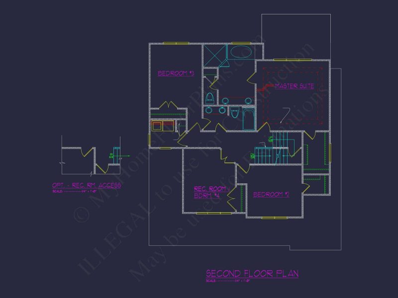 Custom house Floor Plan with CAD Blueprints and Craftsman Design