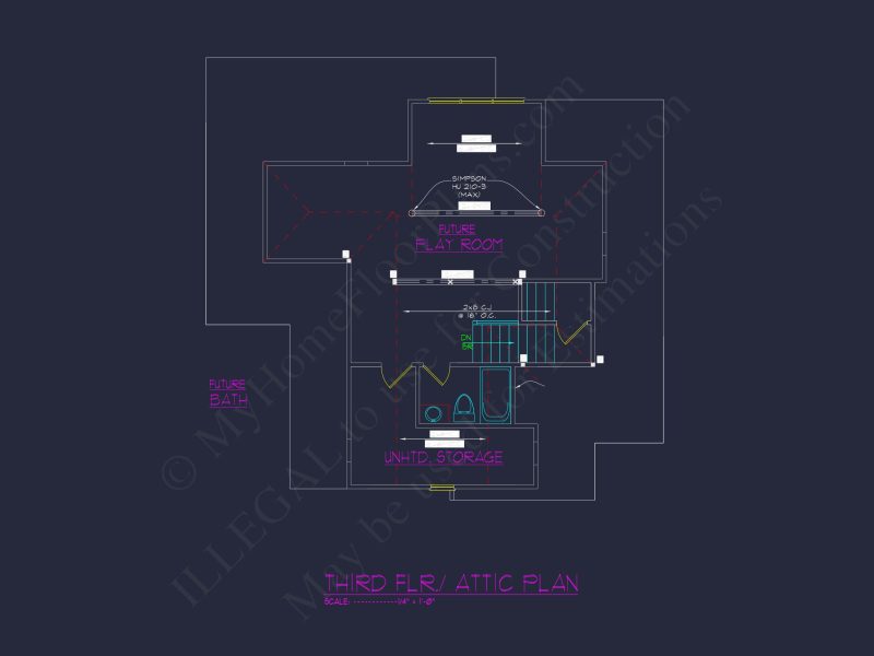 Custom house Floor Plan with CAD Blueprints and Craftsman Design