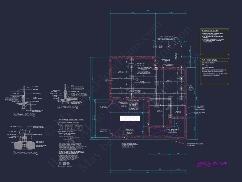 Custom house Floor Plan with CAD Blueprints and Craftsman Design