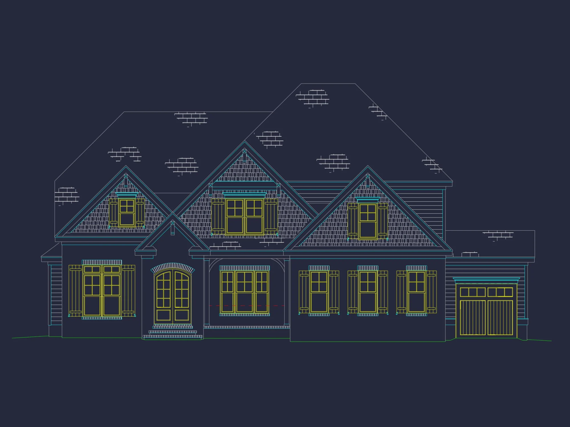 Custom house Floor Plan with CAD Designs & Blueprint Details