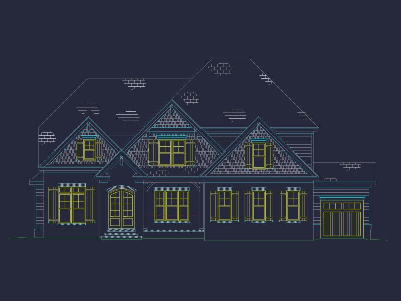 Custom house Floor Plan with CAD Designs & Blueprint Details