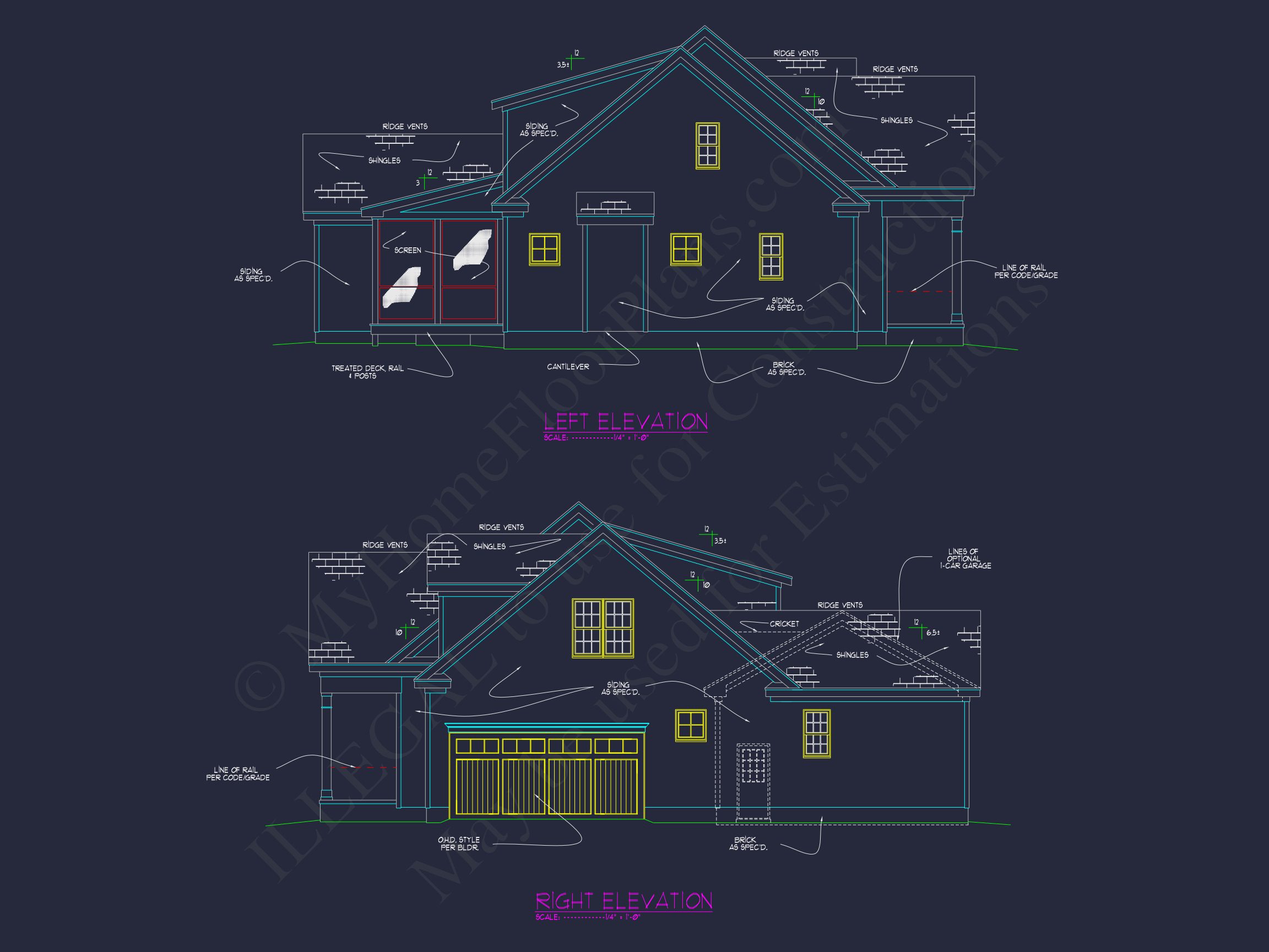 Custom Home Floor Plan with CAD Designs and Blueprint