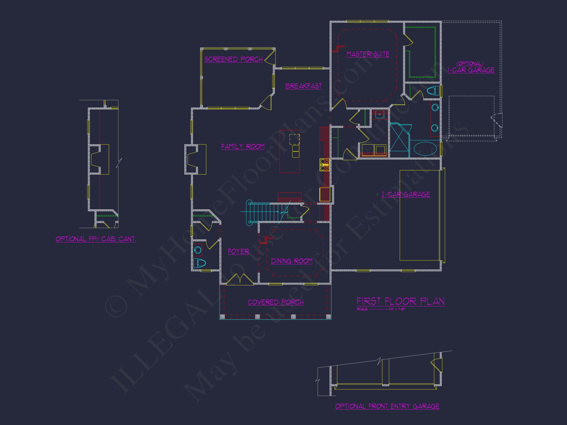 Custom Home Floor Plan with CAD Designs and Blueprint