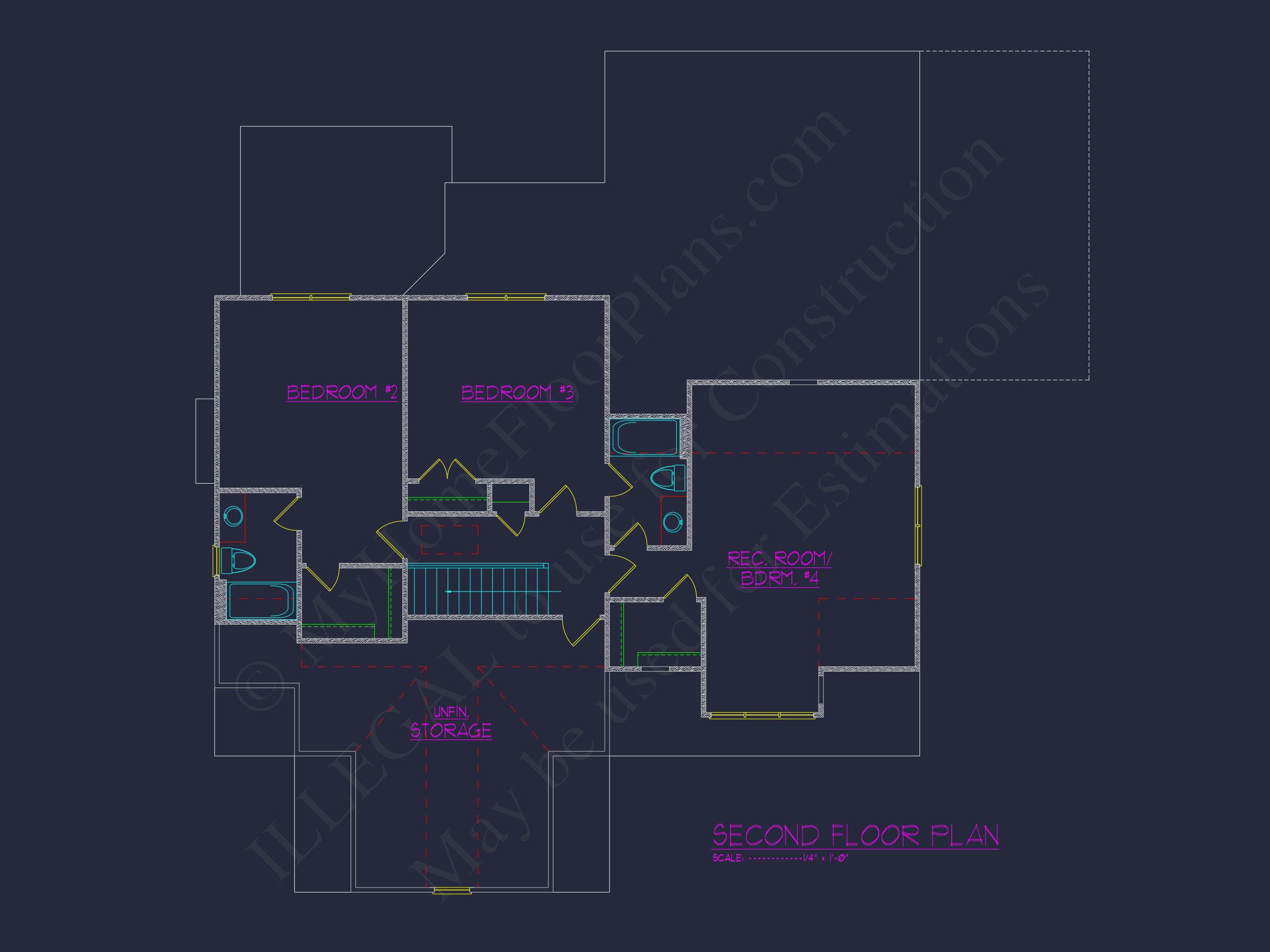 Custom Home Floor Plan with CAD Designs and Blueprint