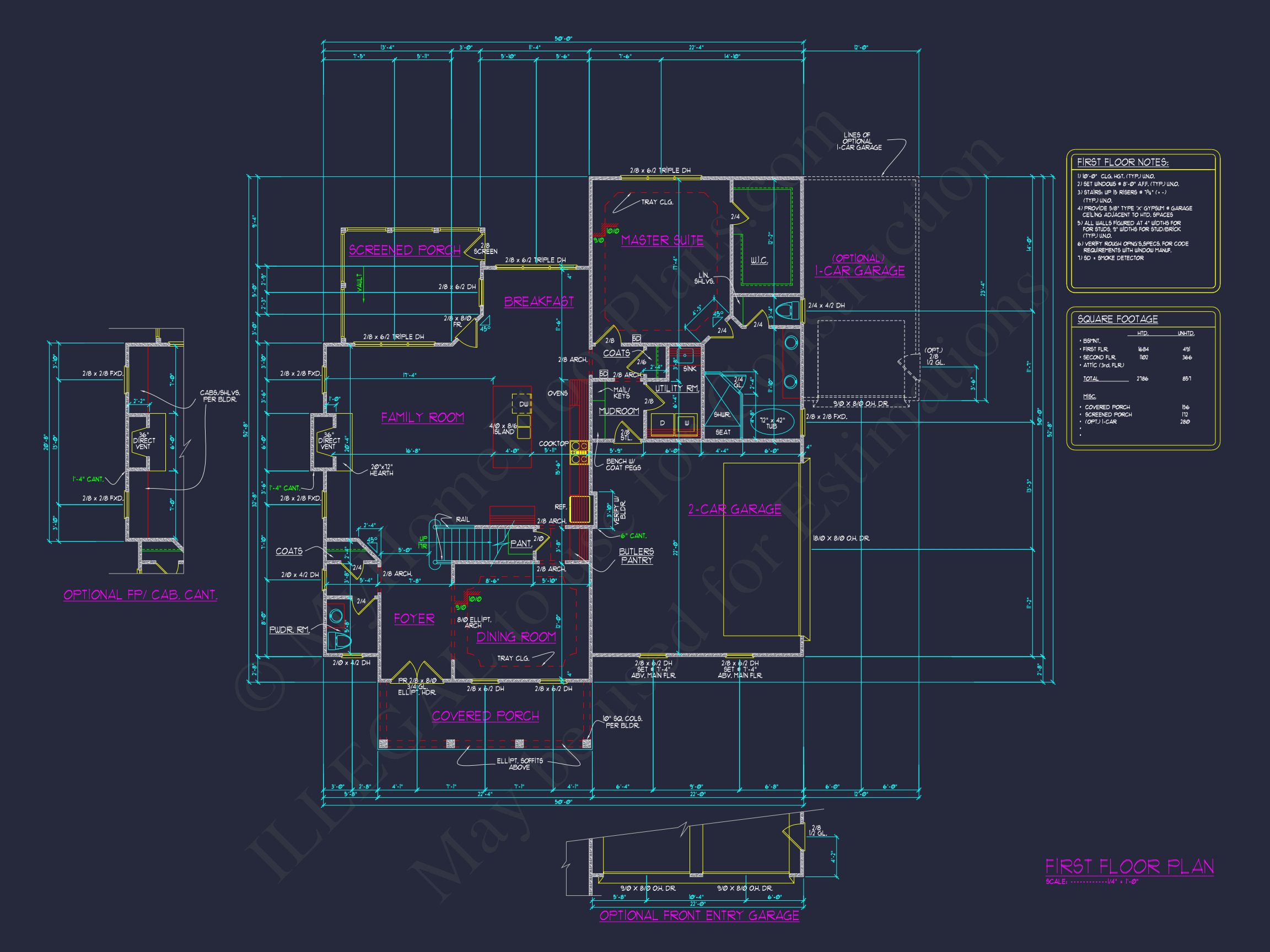Custom Home Floor Plan with CAD Designs and Blueprint