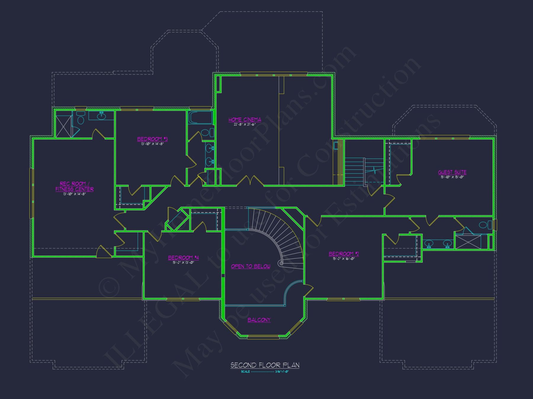 Custom house Floor Plan with Spacious CAD Designs & Blueprint