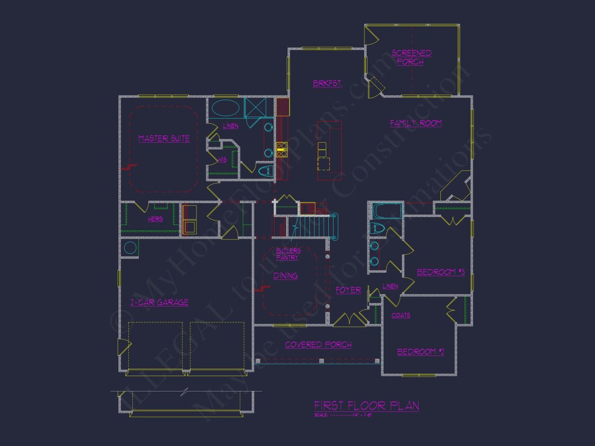 Custom house Floor Plan with Spacious Layout and Stunning CAD Designs