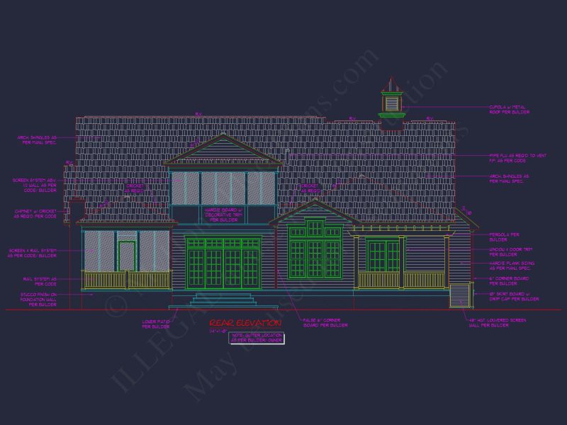Custom house Plan With 2-Story CAD Designs, Blueprints, Features