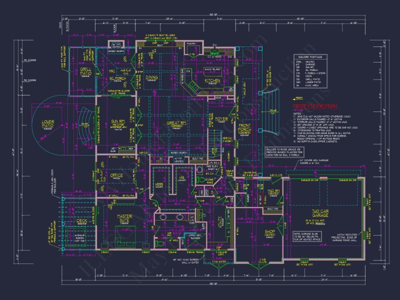 Custom house Plan With 2-Story CAD Designs, Blueprints, Features