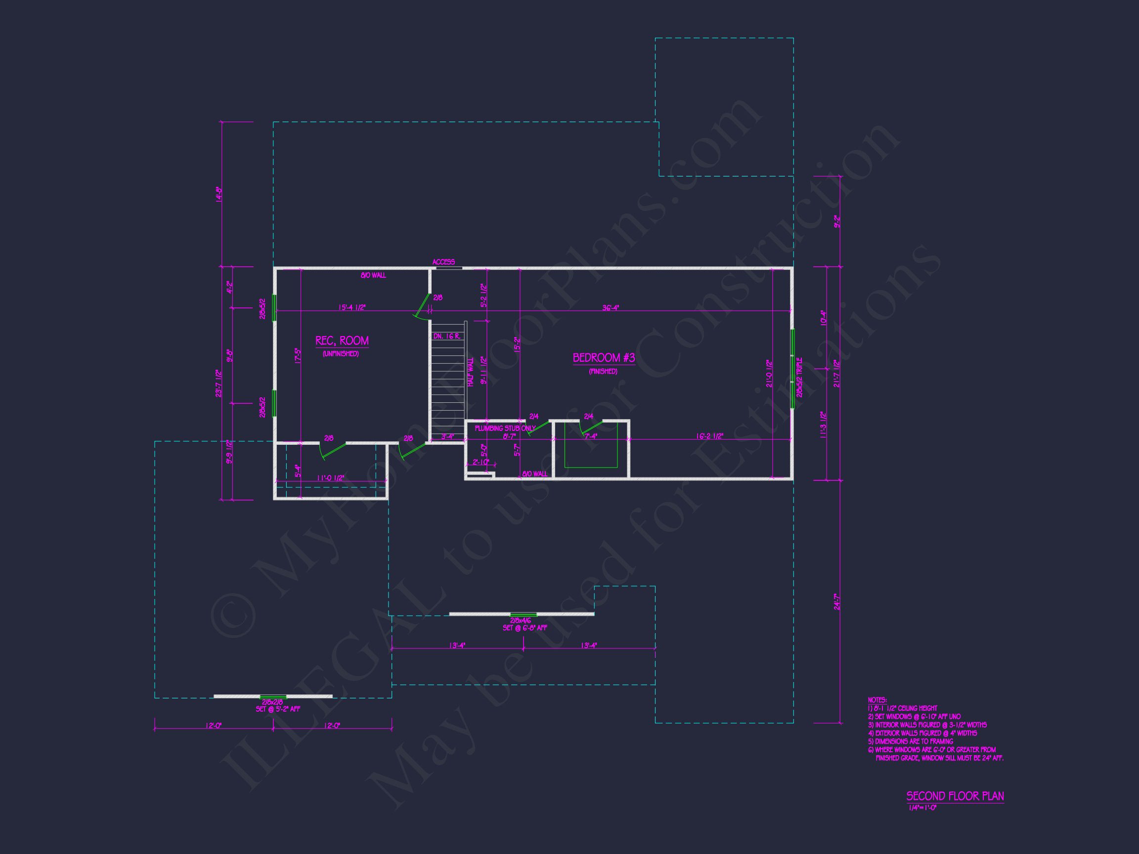 Custom house Plan with 2 Floors,CAD Designs,and Sunroom