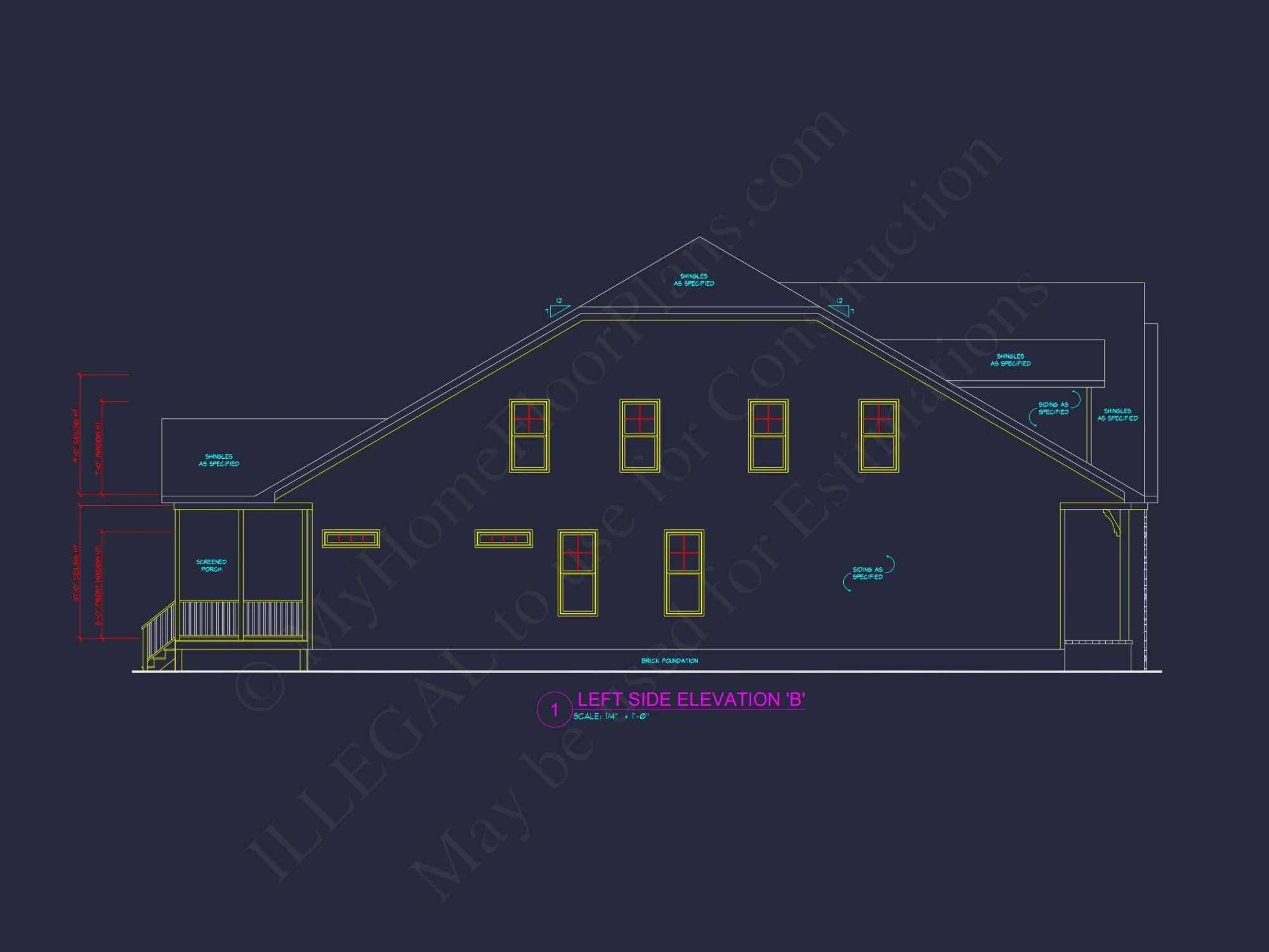 Custom house Plan with 2-Story CAD Blueprint Designs