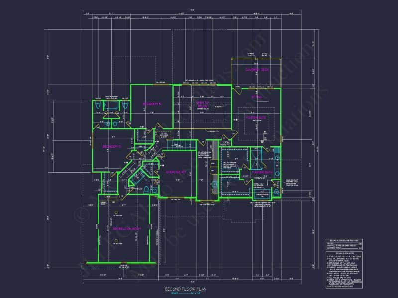 Custom house Plan with 2 Story CAD Designs & Floor Blueprint
