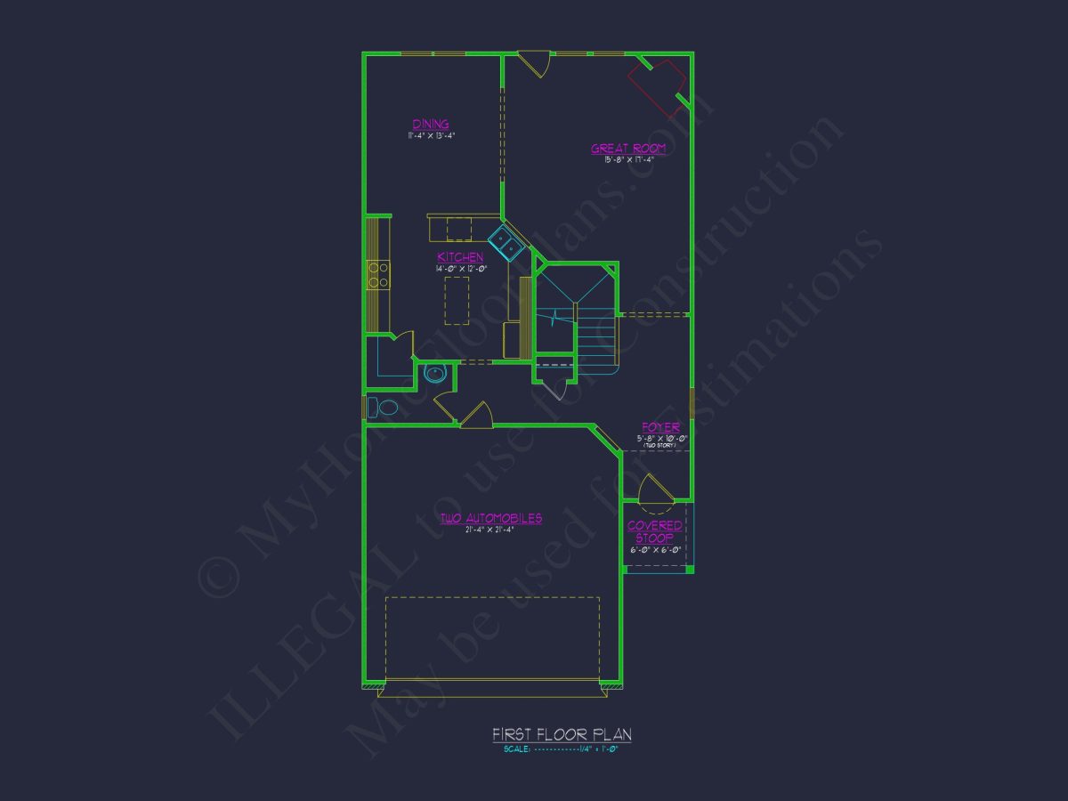 Custom house Plan with 2-Story Floor Plan and CAD Designs