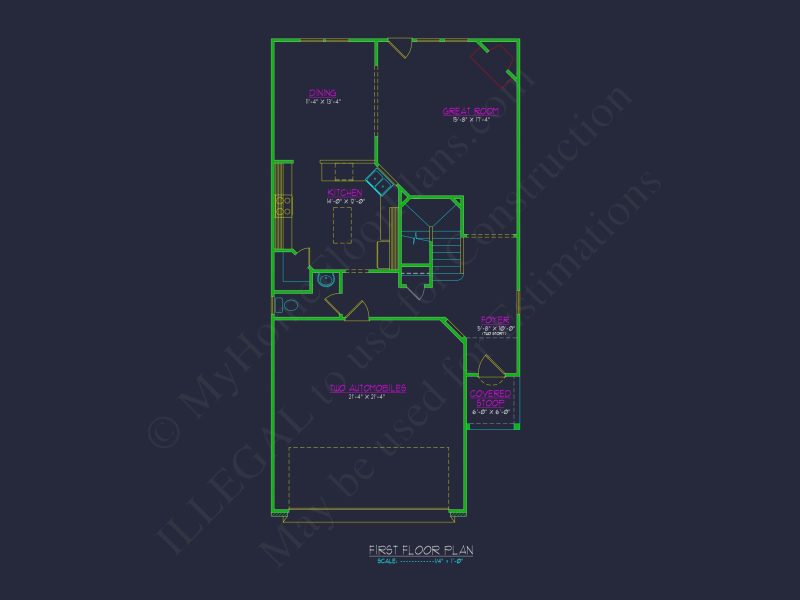 Custom house Plan with 2-Story Floor Plan and CAD Designs