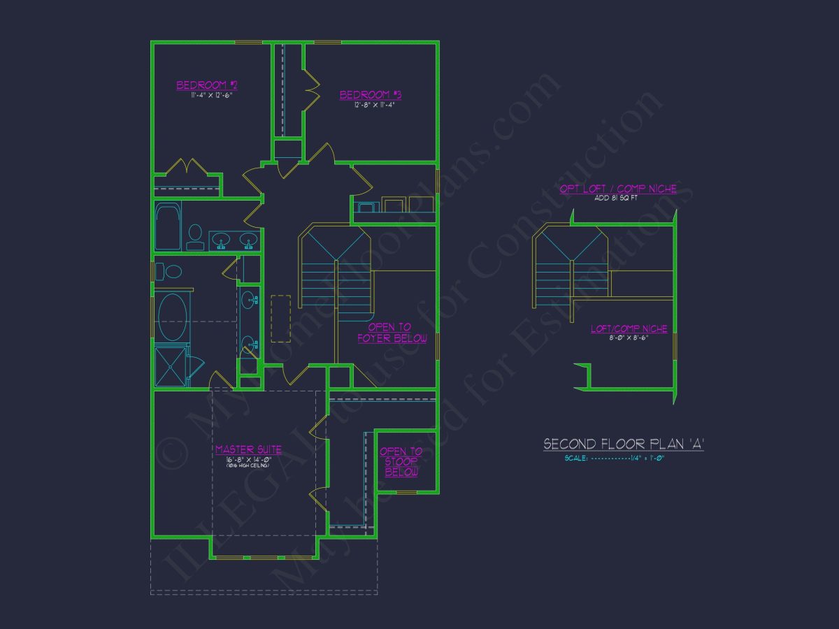 Custom house Plan with 2-Story Floor Plan and CAD Designs