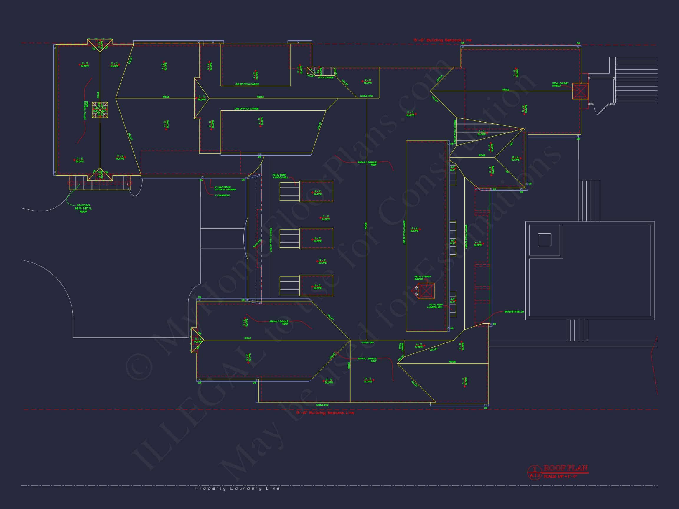 Custom house Plan with 2-story CAD Blueprint and Designs