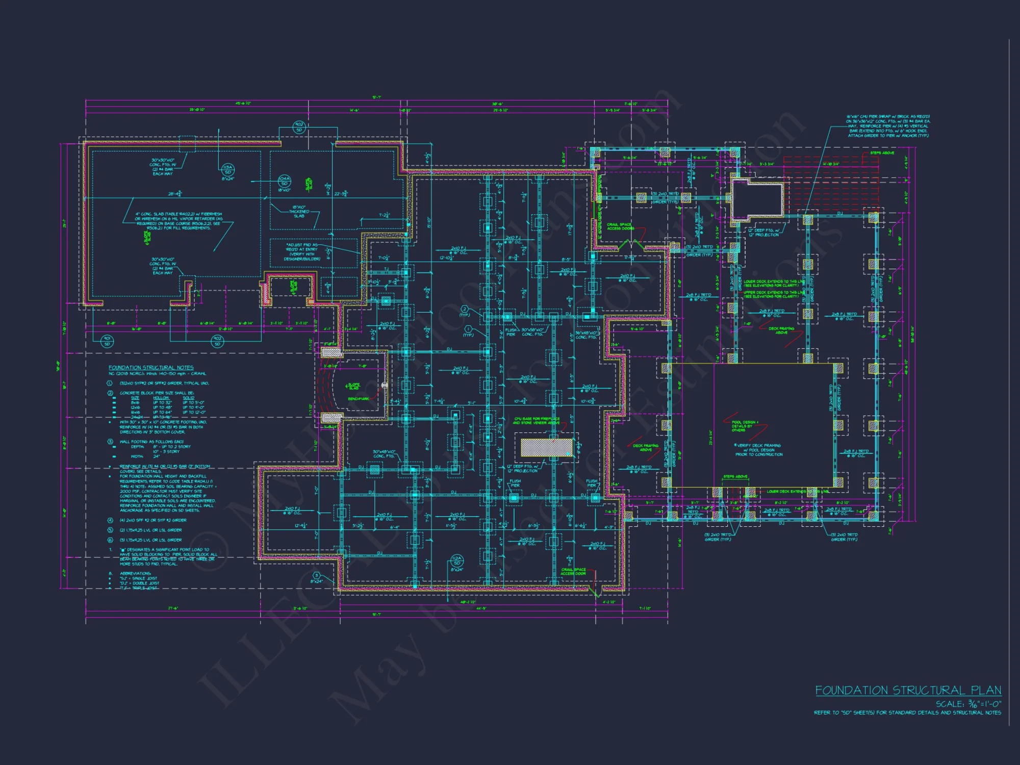 Custom house Plan with 2-story CAD Blueprint and Designs