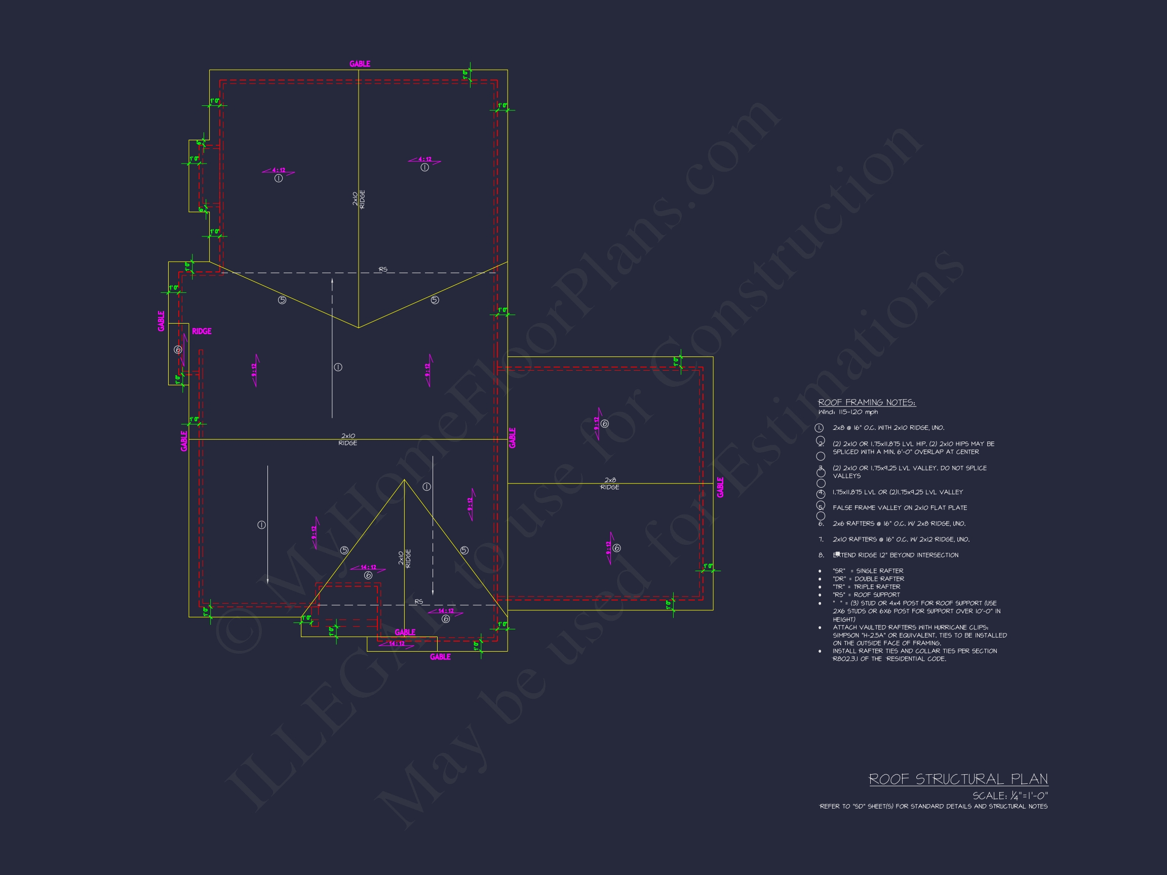 Custom Home Plan with 3 Bedrooms,CAD Floor Designs & Blueprint