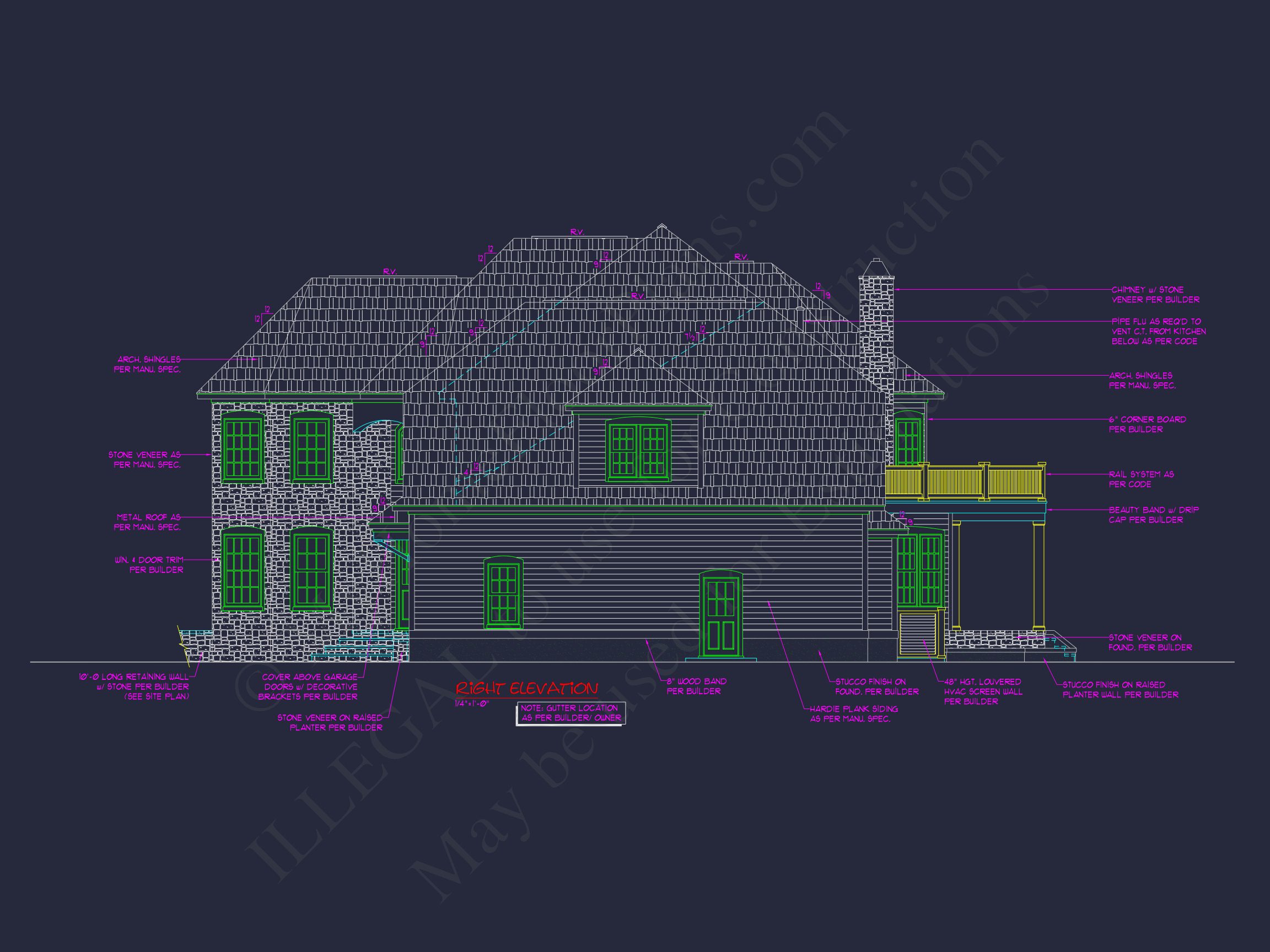 Custom house Plan with 3 Beds,3.5 Baths