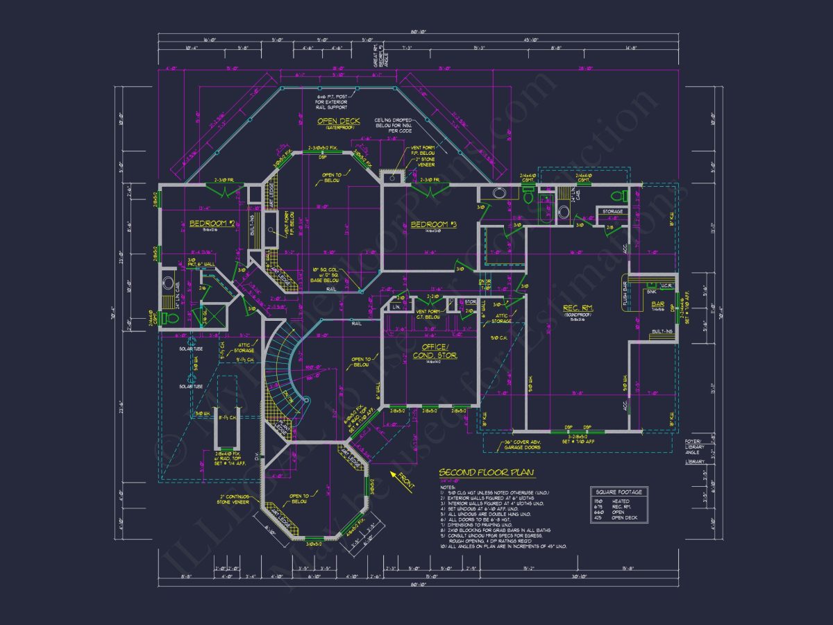 Custom house Plan with 3 Beds, 3.5 Baths