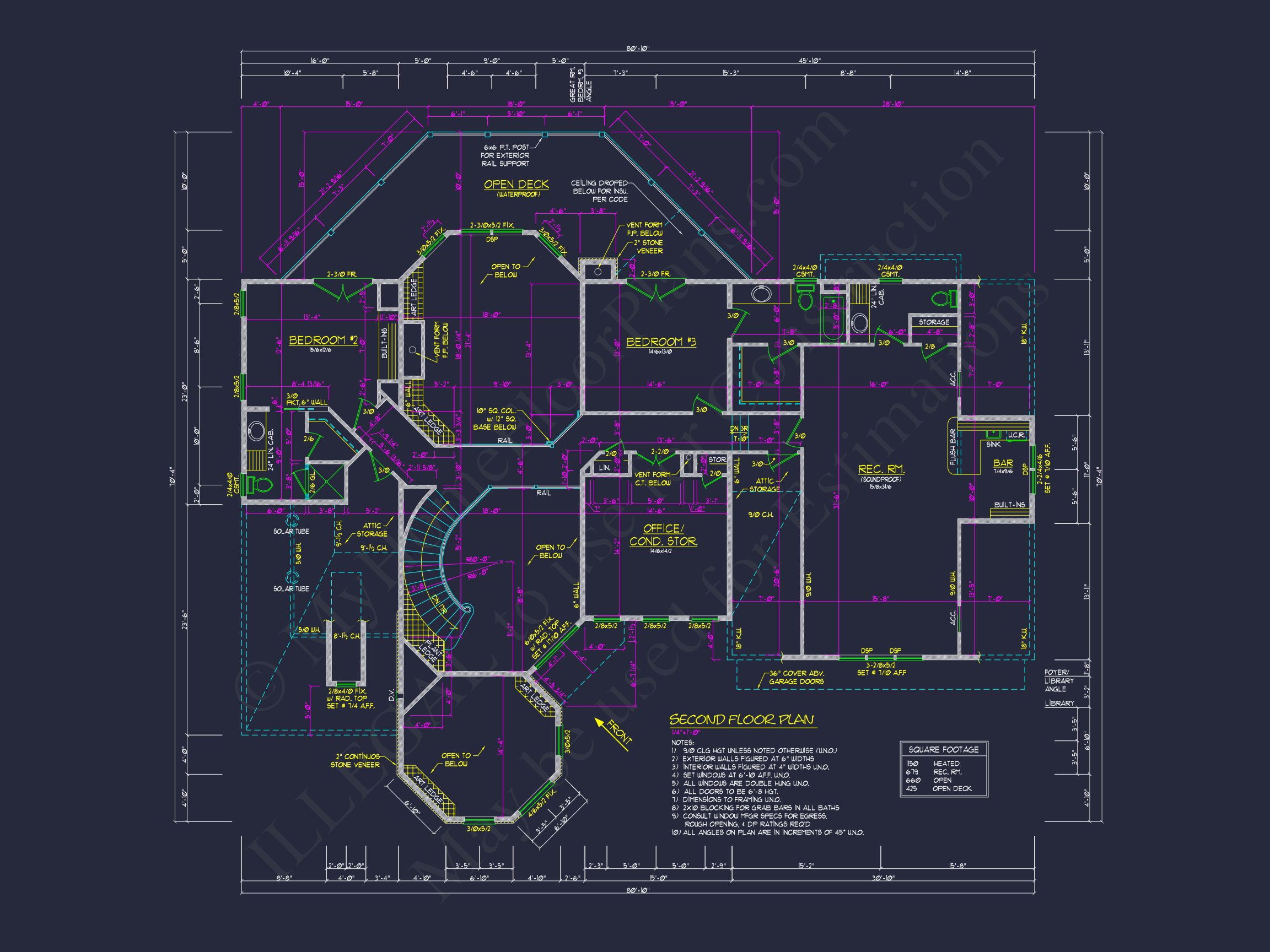 Custom house Plan with 3 Beds,3.5 Baths
