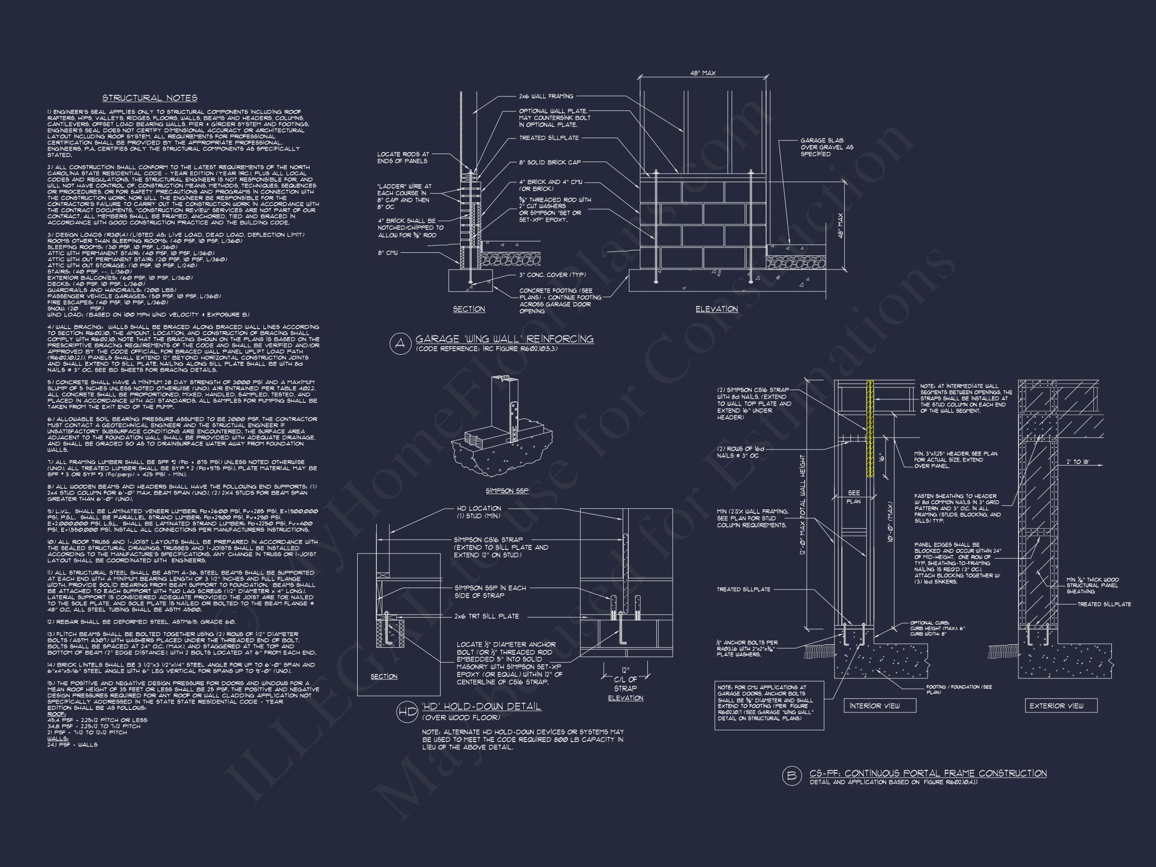 Custom Home Plan with 3 Beds,3.5 Baths,and CAD Designs