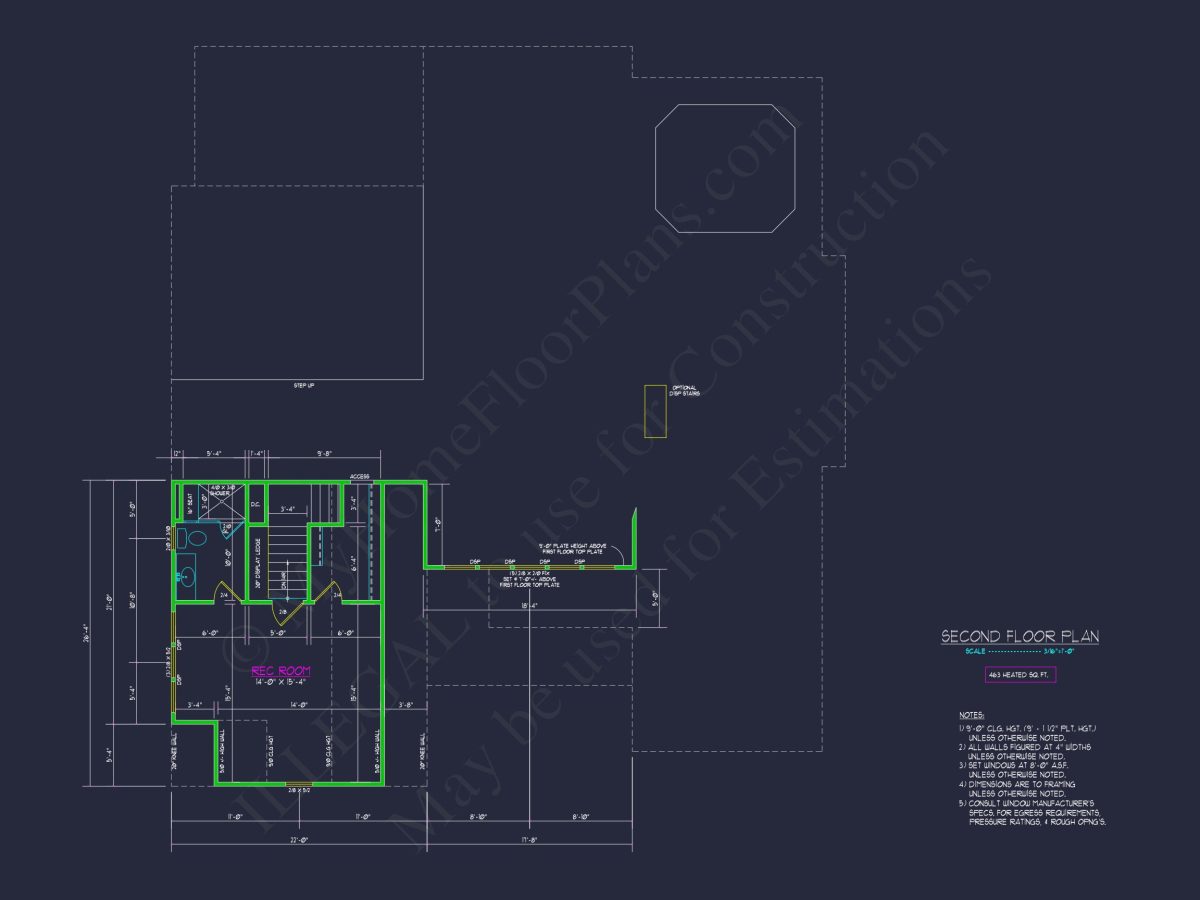 Custom house Plan with 3 Beds, 3.5 Baths, and CAD Designs
