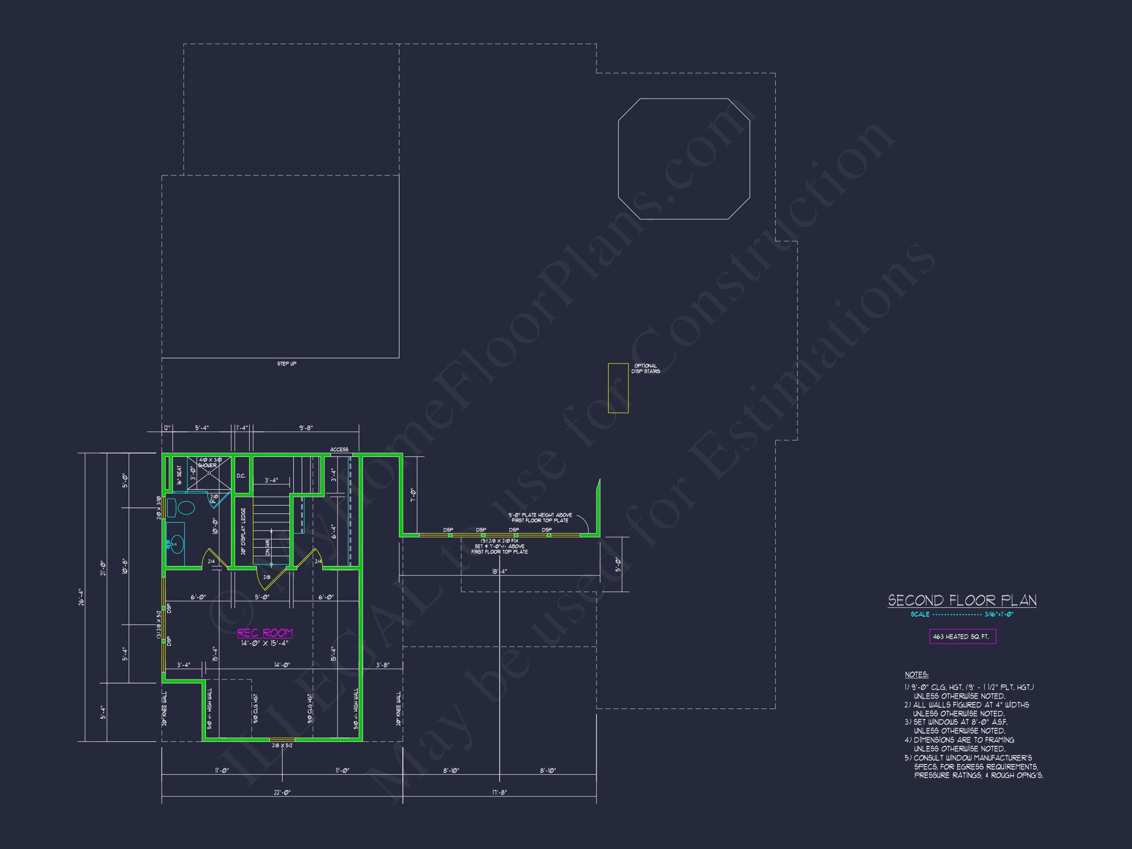 Custom Home Plan with 3 Beds,3.5 Baths,and CAD Designs