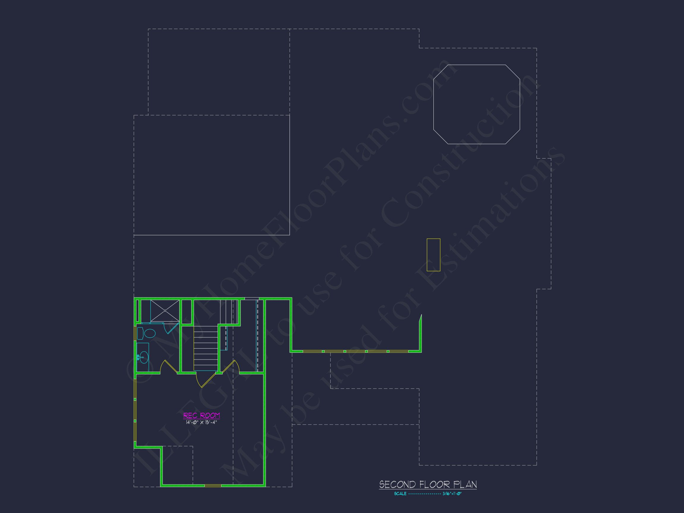 Custom Home Plan with 3 Beds,3.5 Baths,and CAD Designs