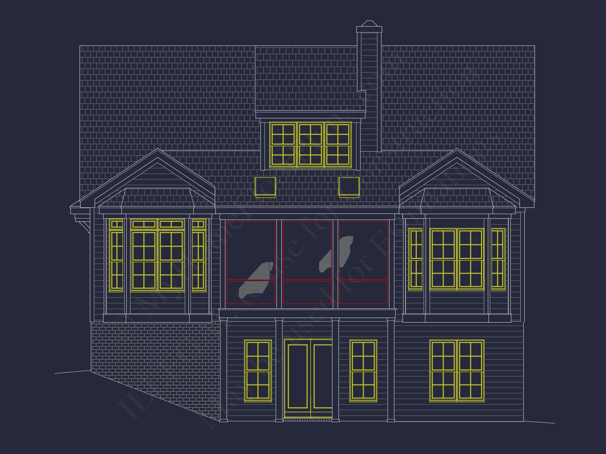 Custom Home Plan with 3 Floors – CAD Architectural Designs