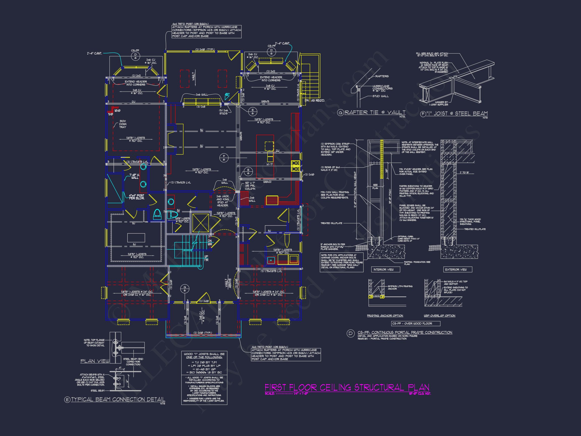 Custom Home Plan with 3 Floors – CAD Architectural Designs