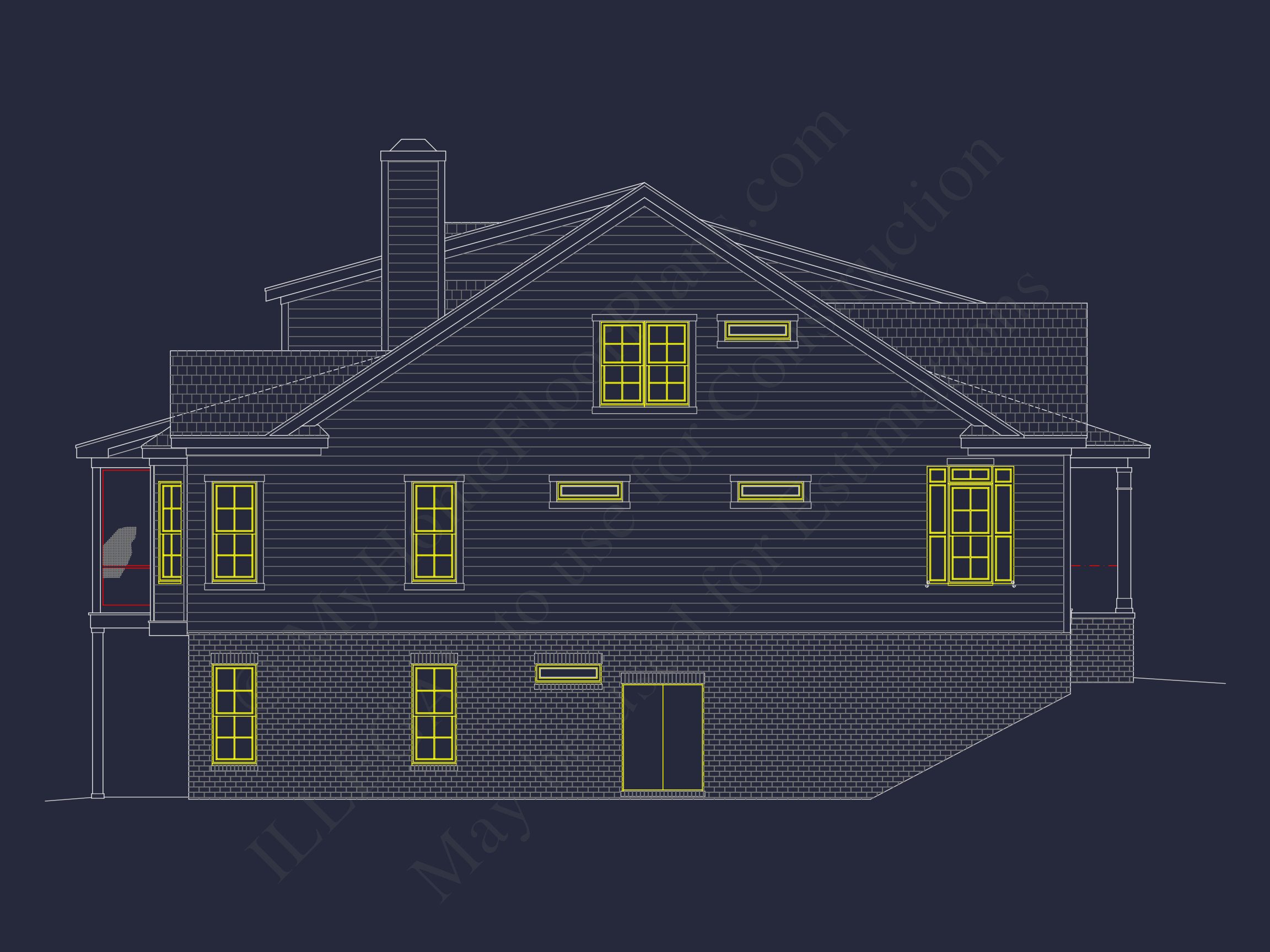 Custom Home Plan with 3 Floors – CAD Architectural Designs