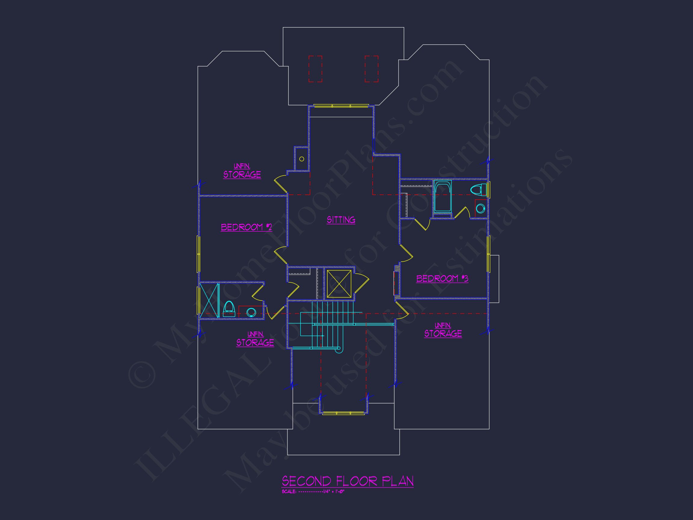 Custom Home Plan with 3 Floors – CAD Architectural Designs
