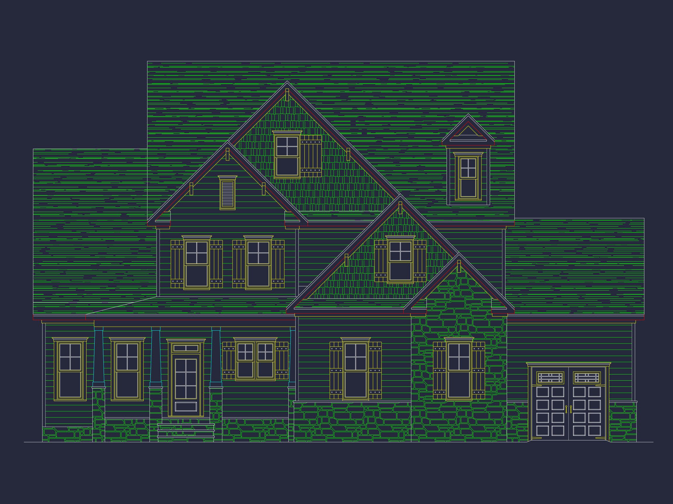 Custom house Plan with 3 Floors,CAD Blueprint & Features