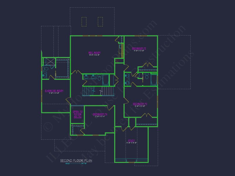 Custom house Plan with 3 Floors, CAD Blueprint & Features