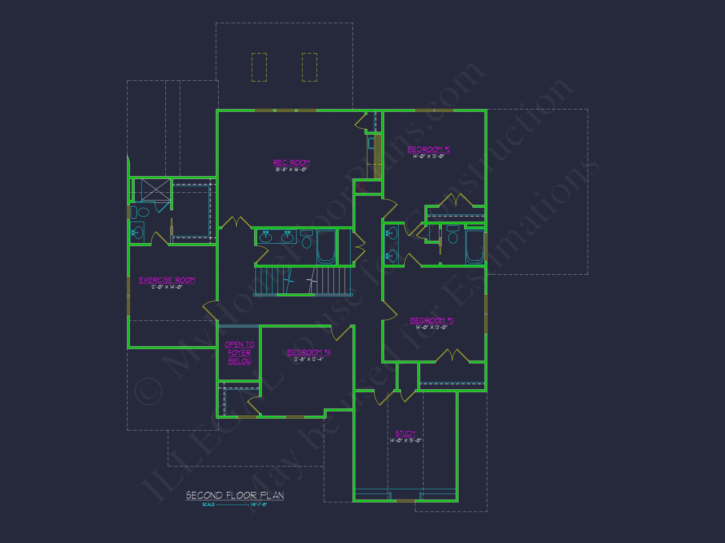 Custom house Plan with 3 Floors,CAD Blueprint & Features