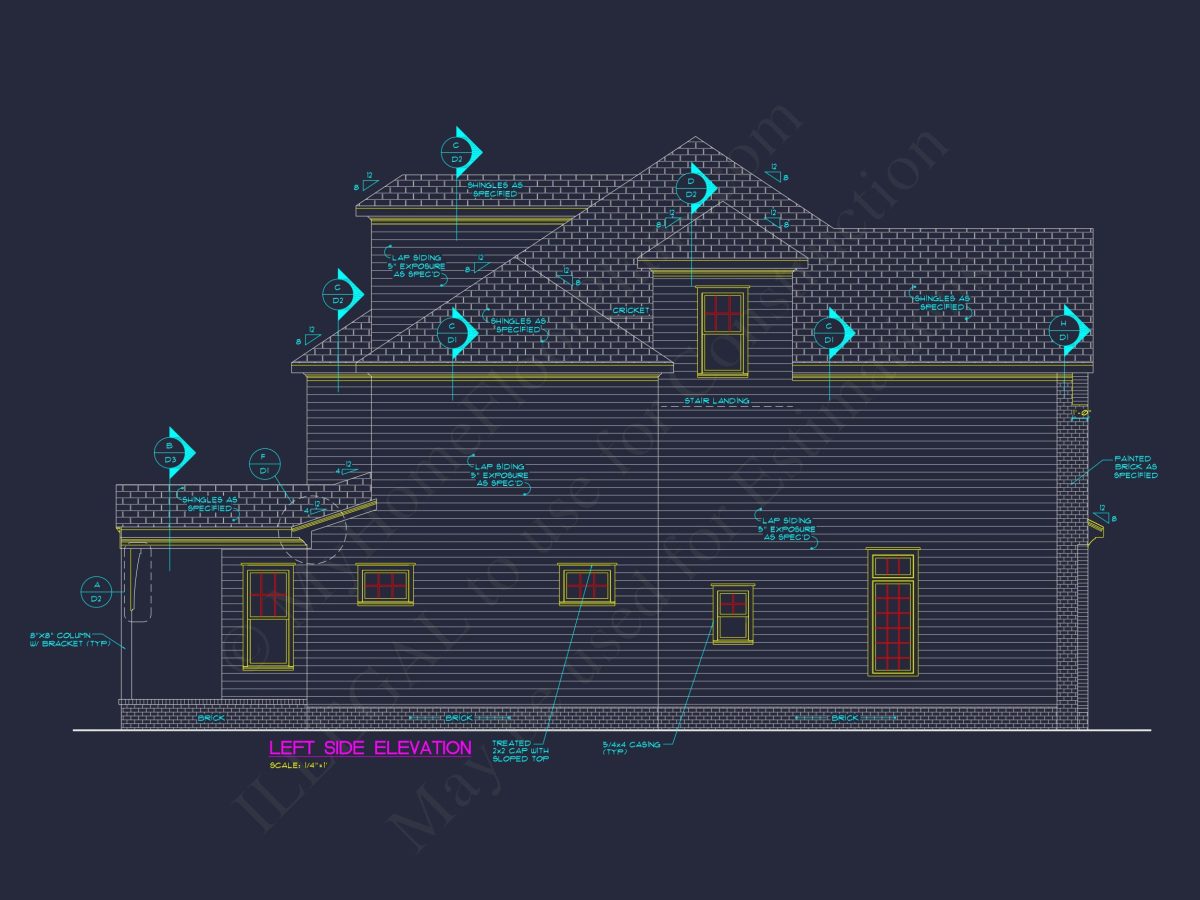 Custom house Plan with 3 Floors, CAD Blueprint, and Designs