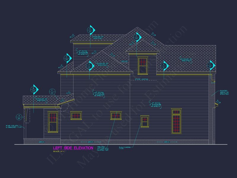 Custom house Plan with 3 Floors, CAD Blueprint, and Designs