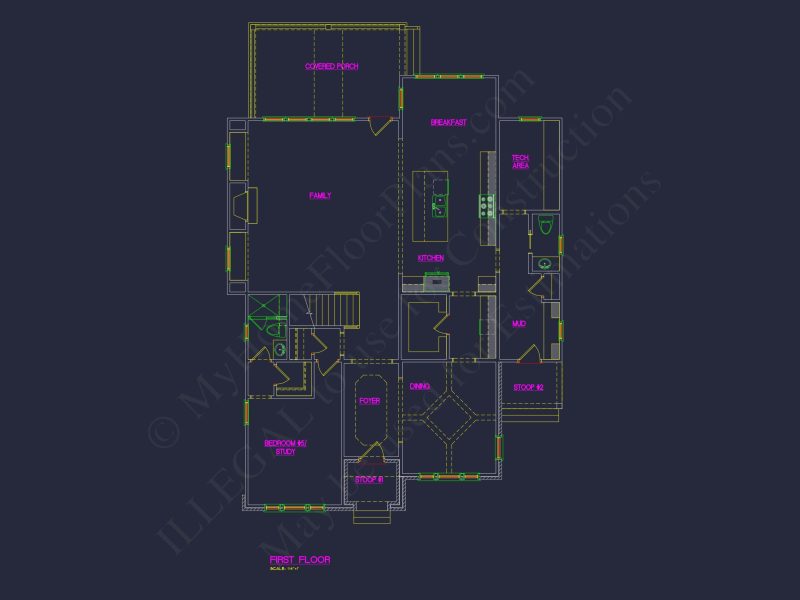 Custom house Plan with 3 Floors, CAD Blueprint, and Designs