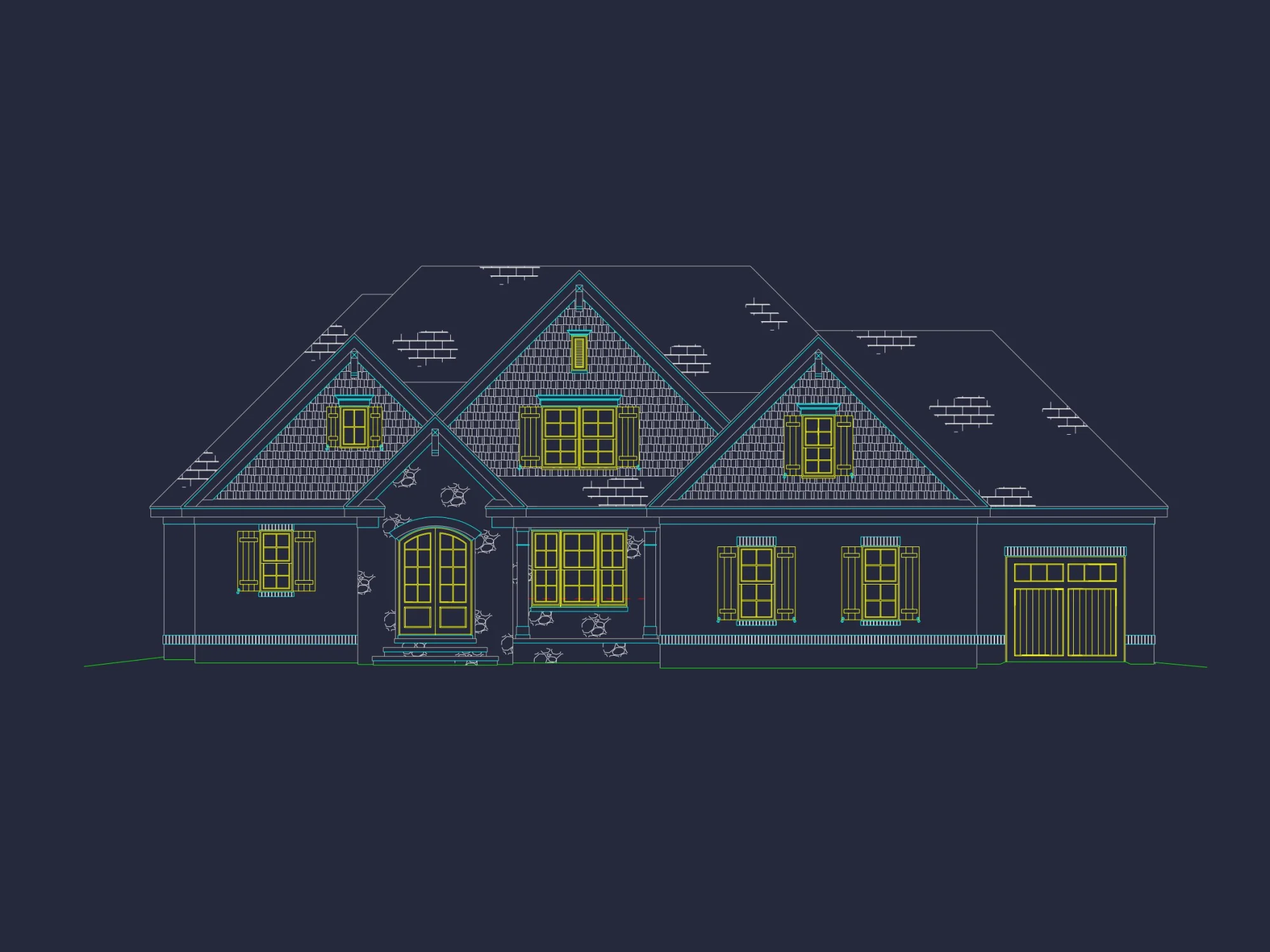 Custom house Plan with 4 Beds, 4 Baths, and 3-Car Garage