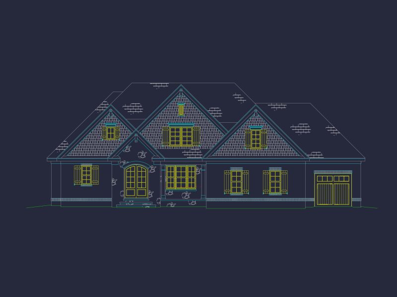Custom house Plan with 4 Beds, 4 Baths, and 3-Car Garage